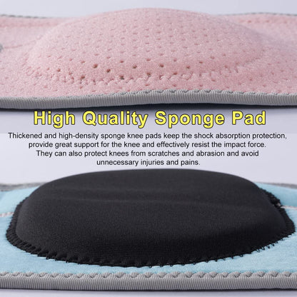 HUEGLO Protective Knee Pads for Dancers,Volleyball Knee Pad for Girls,Soft Sponge Knee Pads for Avoid Floor Burns & Bruising,1Pair,Black,Medium
