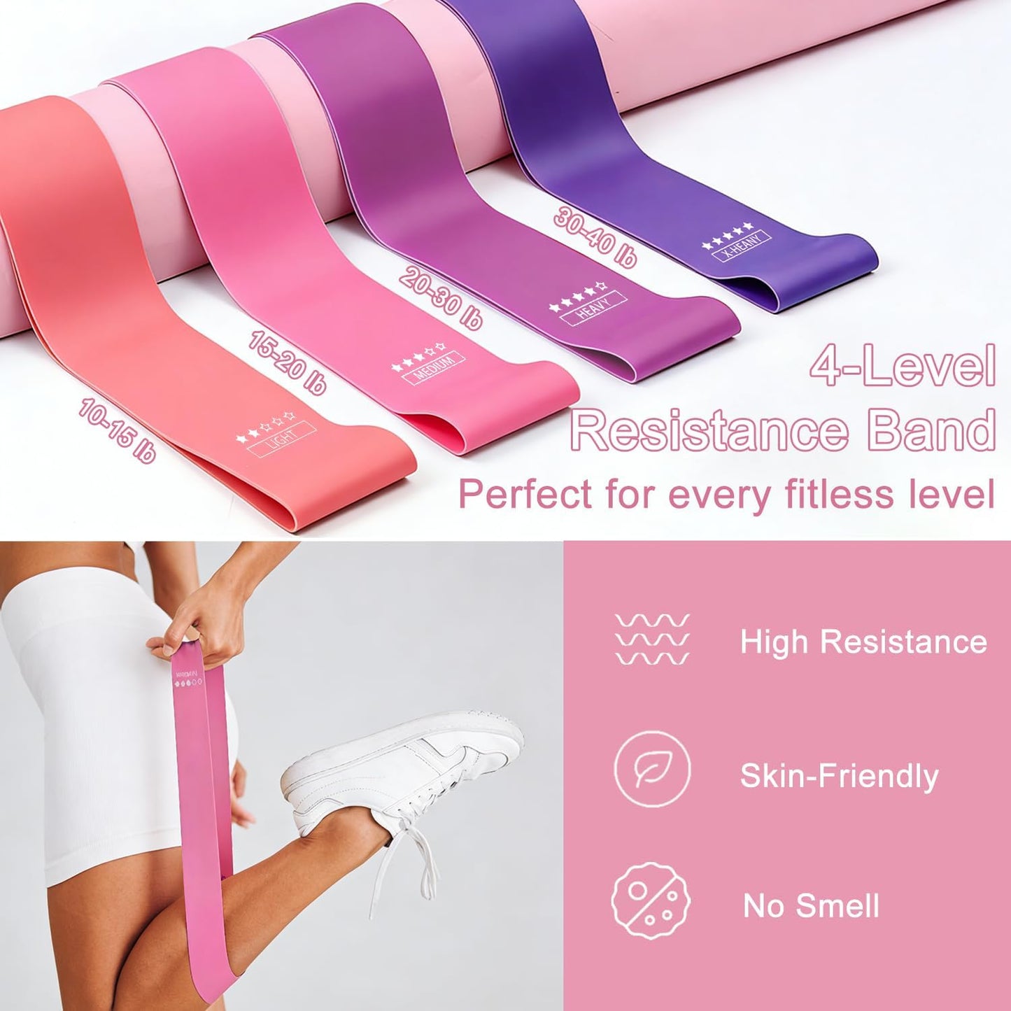 Pilates Kit for Home Workout: Pilates Equipment Ring and Ball Set for Women with Resistant Loops, Stretch Band & Storage Bag - Essentials Pilates Accessories Kit for Beginners Full Body Workouts