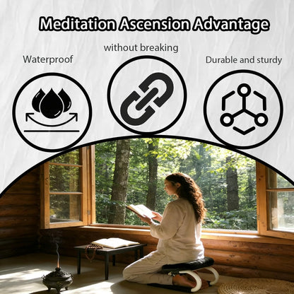 Meditation Bench,Adjustable Metal Kneeling Chair,Non-Slip Meditation Chair with Cushion,Ergonomic Meditation Chairs or Yoga Stool, Seiza Chairs for meditations, Home Studios, Yoga Rooms.