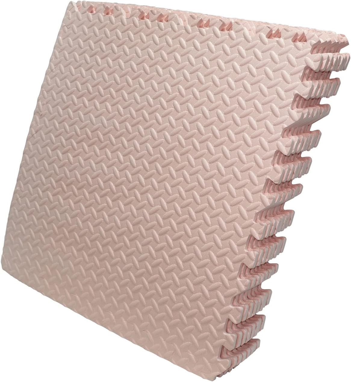 HTTMT- 8X(32 Sqft) Pink Gym Floor Mat 24x24 EVA Foam Interlocking Exercise Fitness Puzzle Floor Gym Yoga Mat Workout Pad [P/N: MTET-HOME012-8PC]