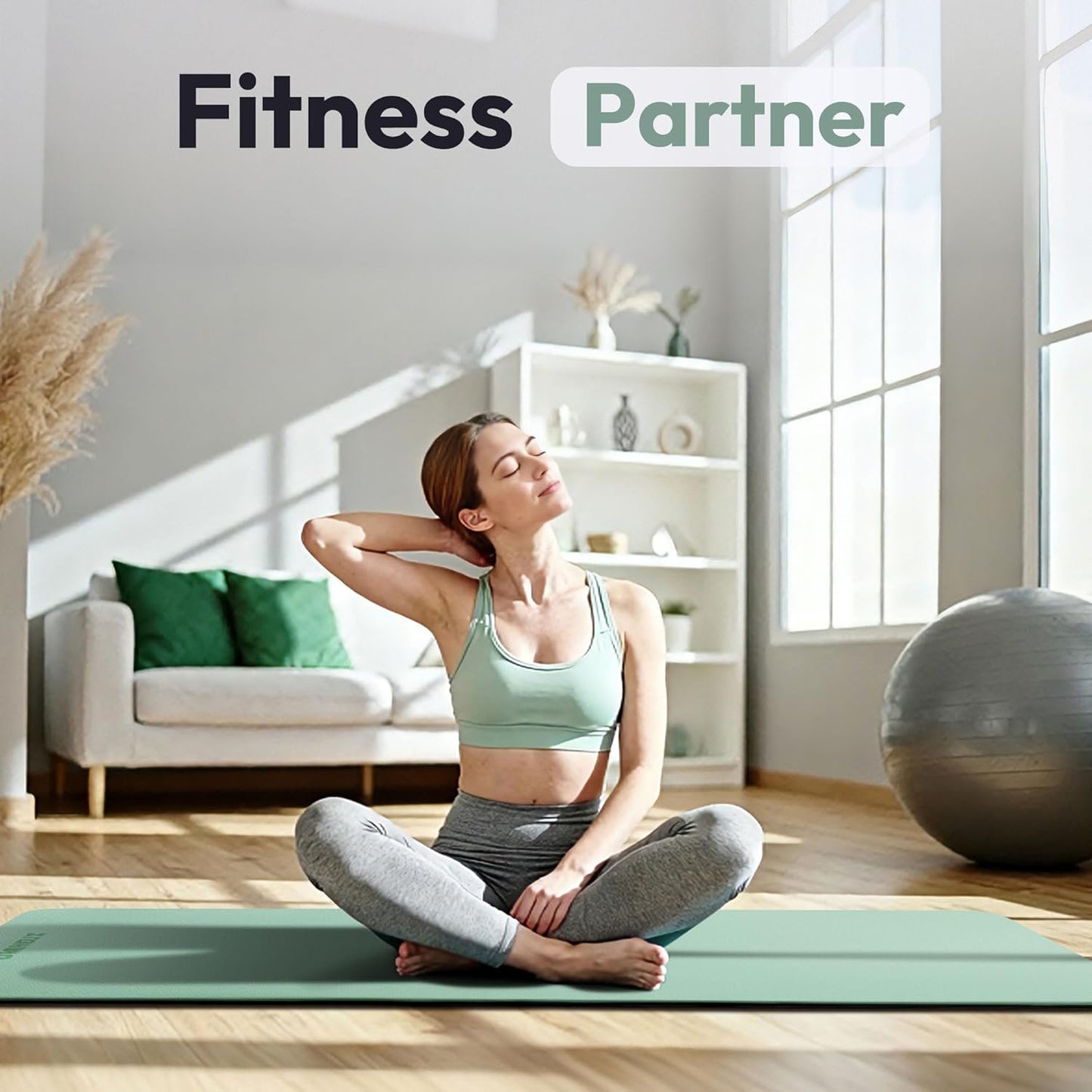 UMINEUX Extra Thick Yoga Mat, 6MM &10MM Yoga Mat Non Slip, POE Yoga Mats for Women Men, 72"x24", Great for Workout, Yoga, Pilates, Fitness & Floor Exercises