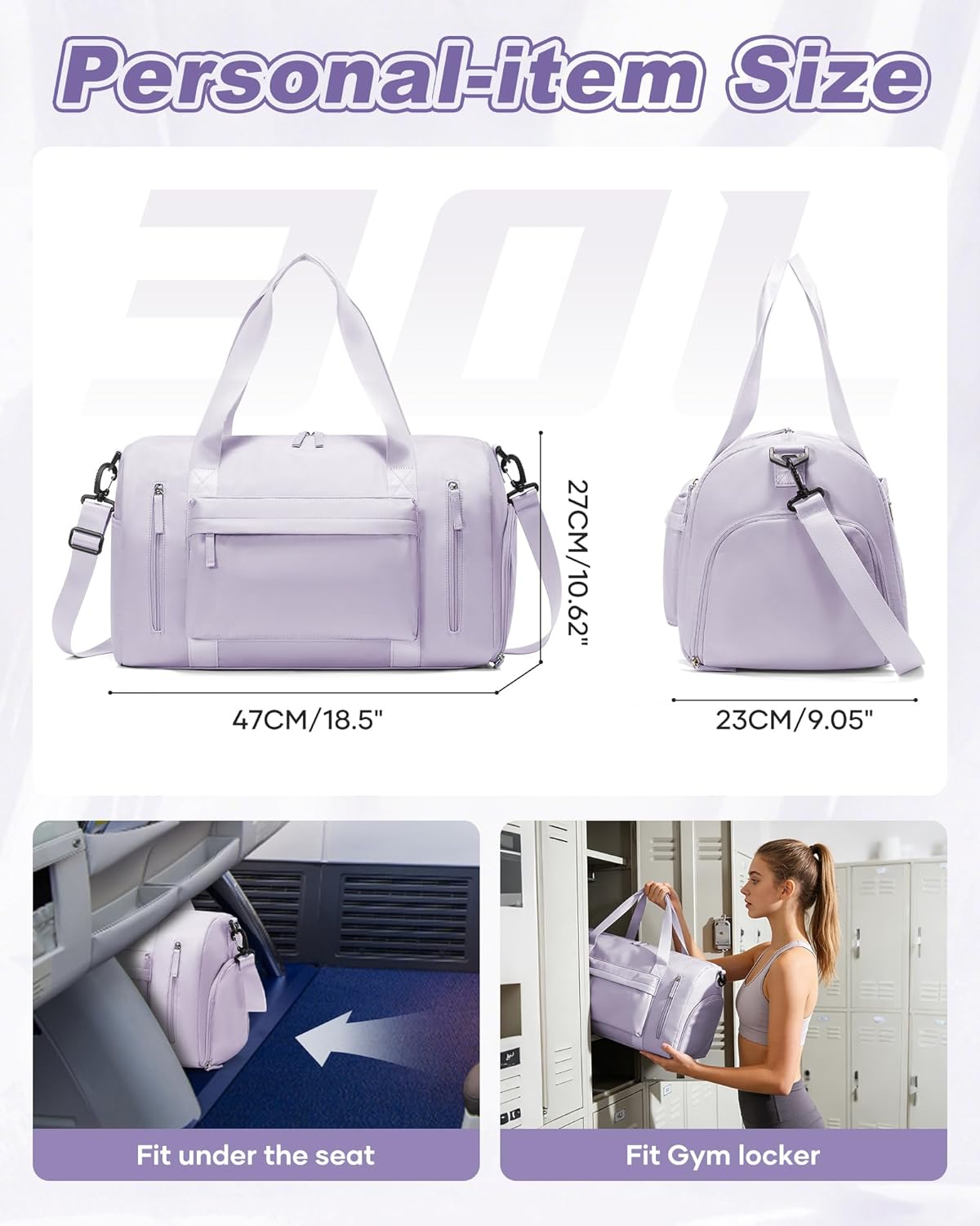 Gym Bag Womens Mens with Shoes Compartment and Wet Pocket Travel Duffel Bag for Women for Plane Sport Gym Tote Bags Swimming Yoga Waterproof Weekend Overnight Carry on Bag Hospital Holdalls - Colors A