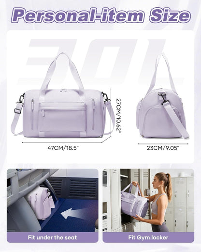 Gym Bag Womens Mens with Shoes Compartment and Wet Pocket Travel Duffel Bag for Women for Plane Sport Gym Tote Bags Swimming Yoga Waterproof Weekend Overnight Carry on Bag Hospital Holdalls - Colors A