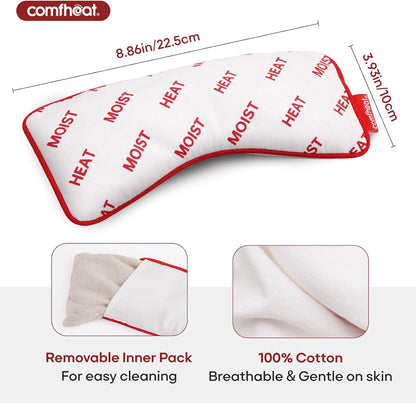 Unscented Weighted Eye Pillow for Yoga, Microwavable Moist Heat Eye Compress Mask with Washable Cover for Relaxation, Sleeping, Meditation, Yoga, Spa, Migraine Relief