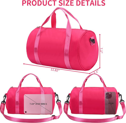 Ballet Dance Bag Mini Gym Bag Lightweight Small Duffle Bag 10L Cute Crossbody Bag for Yoga Swimming Sport (Black)
