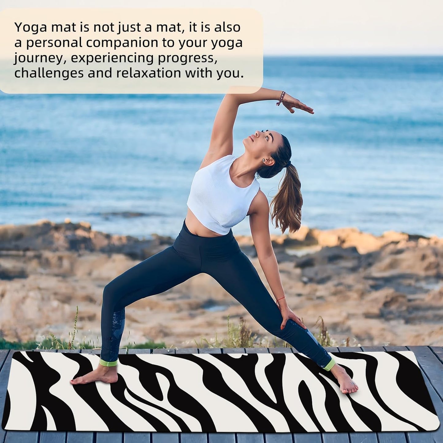 FOLAI Extra Thick Yoga Mat 6mm，pilates mat thick - Non-Slip Exercise Mat for HIIT, Pilates & Home Workouts & Workout with Free Carry Strap