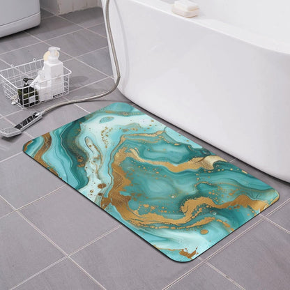 Skull Yoga Printed Rounded Corner Diatomaceous Doormat 31.5x19.7 Inch Bath Mat Rug Non Slip Shower Floor Mat, Absorbent Bathroom Rugs Mat for Anti Slip Shower Mat, Housewarming Gift