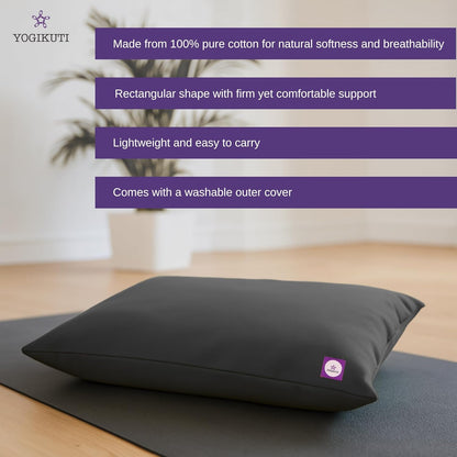 Yoga Pillow, Yoga Pillow for Meditation Practices, Versatile Meditation Bolster, Comfortable Floor & Kneeling Pillow, Iyengar yoga pilow - Comfort for Every Practice
