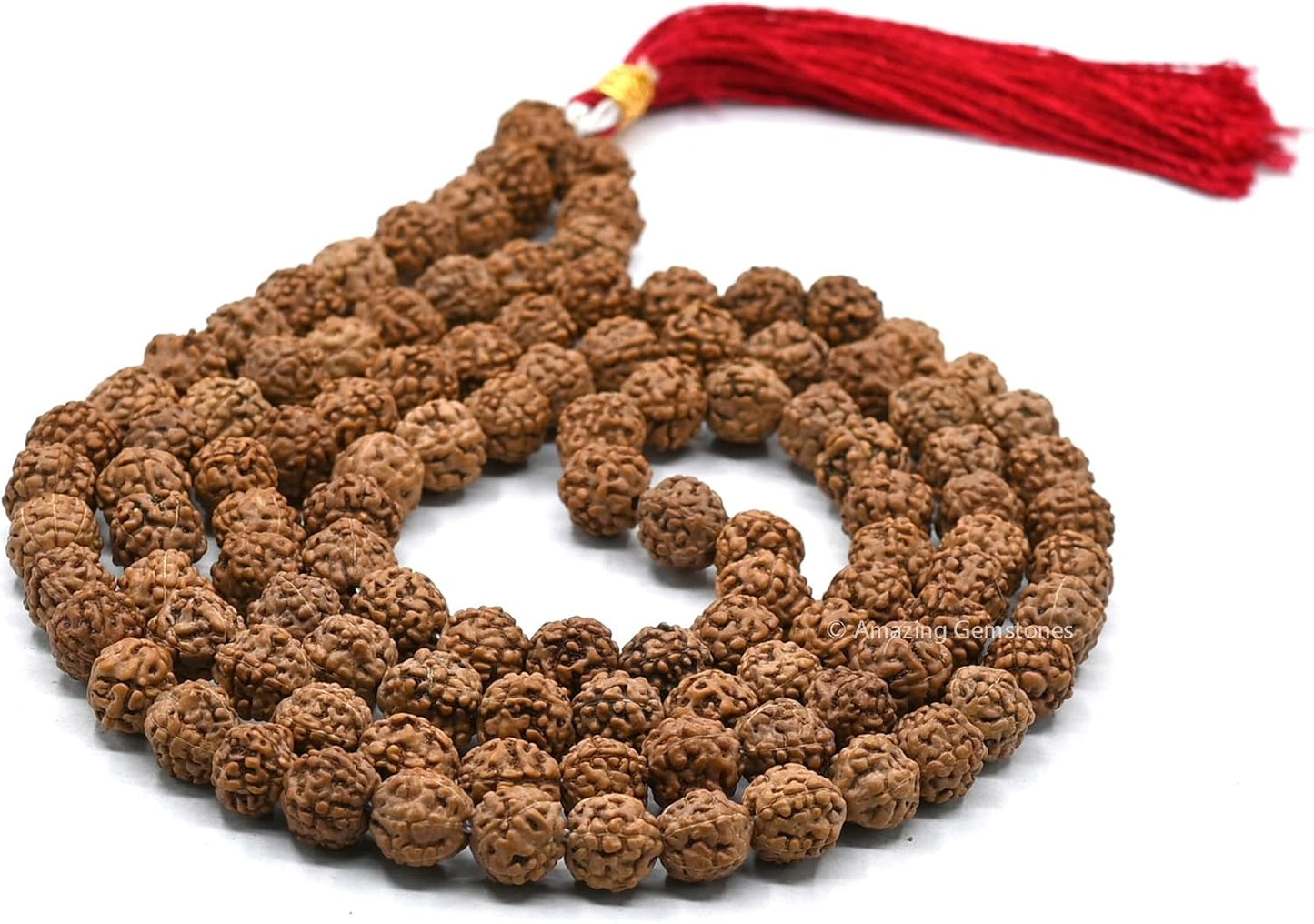 Amazing Gemstone 108 Beads Handmade Mala (Knotted, Rudraksha) - Colors A