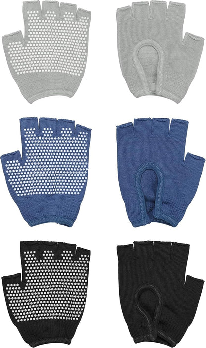 Yoga Gloves, Non Slip Fingerless Pilates Gloves Breathable Exercise Workout Mittens