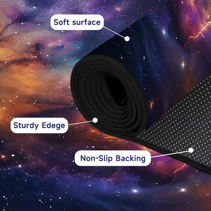 5'x7' Galaxy Rug Bedroom Living Room Gaming Area Rugs Nebula Throw Rugs Yoga Floor Mat Carpet,63"x83"