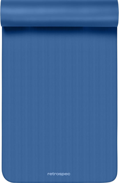 Retrospec Solana Yoga Mat Thick 1/2in Non-Slip Workout Mat with Nylon Strap - 72x24in Exercise Mat for Pilates, Stretching & Fitness - BPA Free, Easy Clean