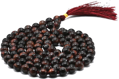 Amazing Gemstone 108 Beads Handmade Mala (Knotted, Rudraksha) - Colors A