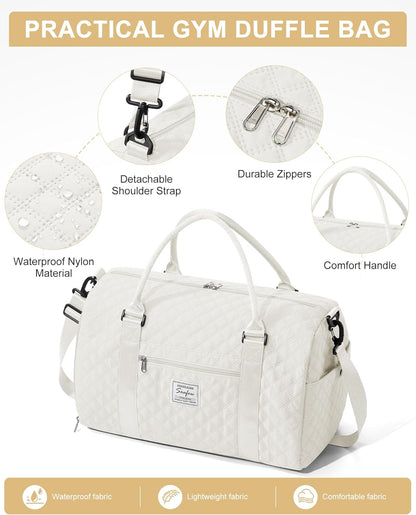 Gym Bag Womens Mens with Shoes Compartment and Wet Pocket Travel Duffel Bag for Women for Plane Sport Gym Tote Bags Swimming Yoga Waterproof Weekend Overnight Carry on Bag Hospital Holdalls - Colors A