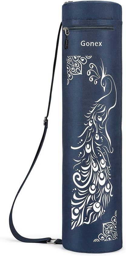 Gonex Yoga Mat Bag, Yoga Mat Carrier Full-Zip Exercise Yoga Mat Carry Bag for Women Men with 2 Multi-Functional Storage Cargo Pockets Extra Wide Adjustable Shoulder Strap
