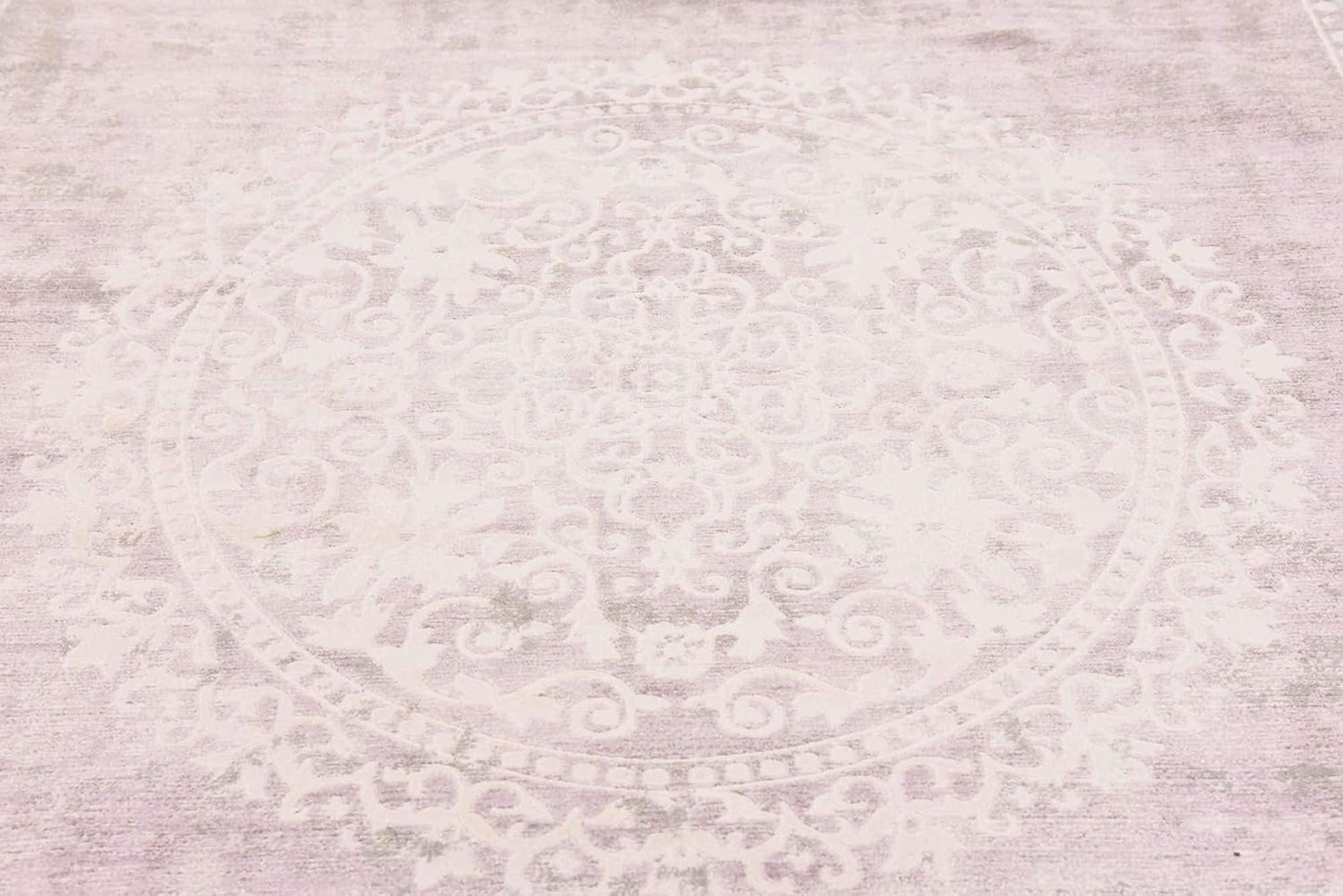 Unique Loom New Classical Collection Area Rug - Olwen (4'Round, Purple/ Gray)