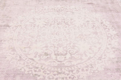 Unique Loom New Classical Collection Area Rug - Olwen (4'Round, Purple/ Gray)