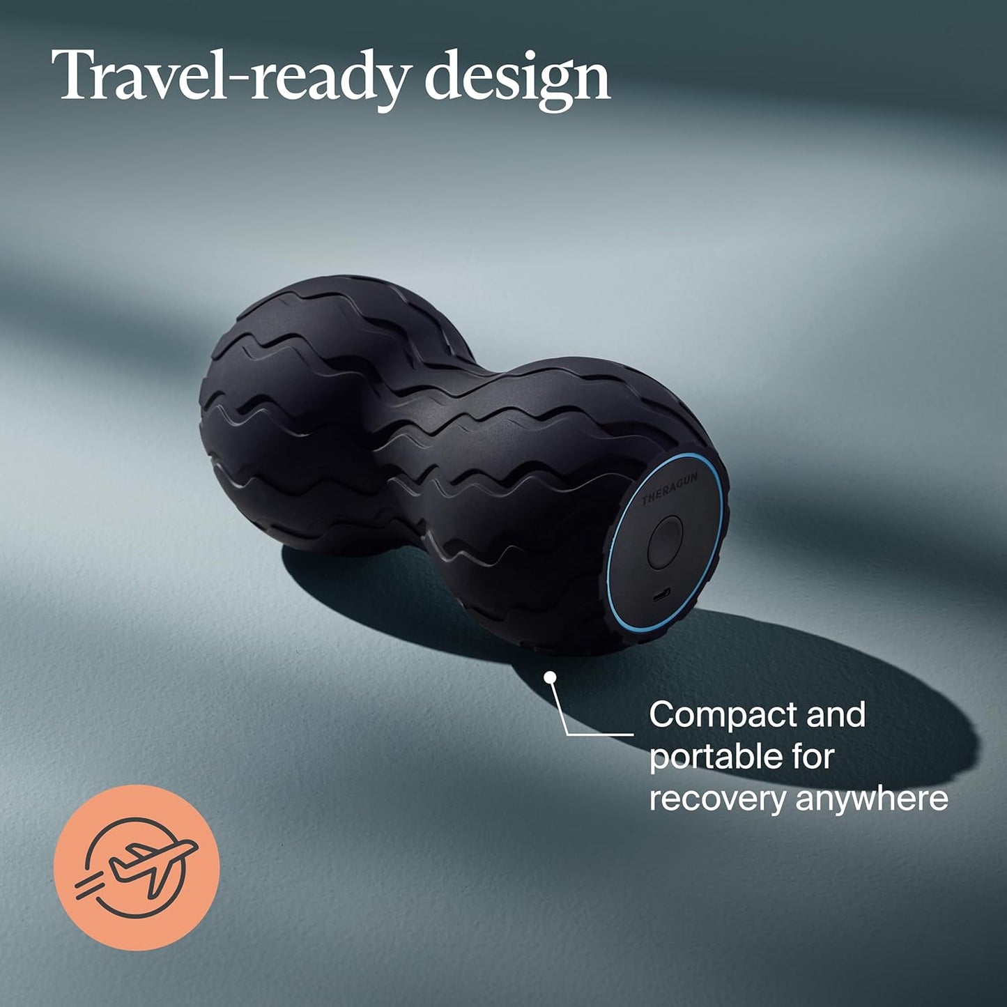 TheraGun Therabody WaveRoller - High Density Foam Roller for Body and Large Muscles. Bluetooth Enabled with 5 Customizable Vibration Frequencies in Therabody App