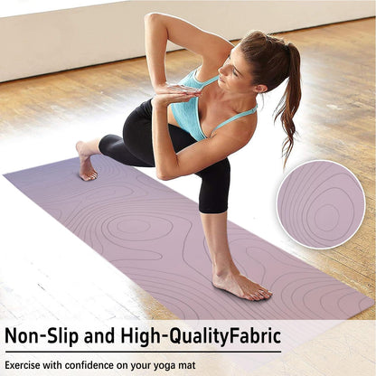 Hot Yoga Mat Towel with Corner Pockets Yoga Towels for Hot Yoga Non Slip with Travel Bag Sweat Absorbent Yoga Blankets Mat Cover for Workout Gym 70"x26" (Mountain-01, 70x26)