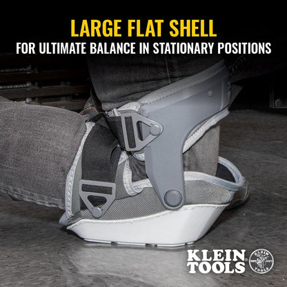 KLEIN TOOLS 60897 Knee Pads for Men and Women, Non-Marring, Heavy Duty Stabilizer Work Knee Pads, Adjustable Straps for Construction and Flooring