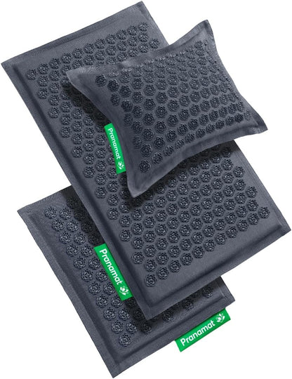 Acupressure Large & Small Mat with Pillow Set, Premium Acupressure Therapy for Pain Relief and Relaxation, Handcrafted in Europe with Sustainable and Natural Materials (Lavander)