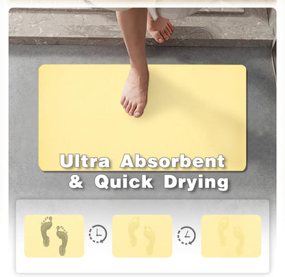 TYUU Bath Mat, Bathroom Rugs Non Slip Washable Thin Absorbent Quick Dry Bath Mat Fits Under Door Bathroom Floor Mat Perfect for Bath, Shower, or Sink 24"x36" Dark Grey