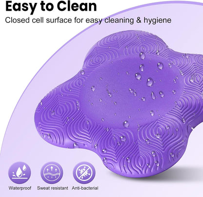 2 Pack Yoga Knee Pads Mat Set - Extra Thick Foam Kneeling Pad Cushion for Knees, Elbows, Wrists, Head - Yoga Essentials for Women Men, Non-Slip Pilates, Meditation, Floor Workouts