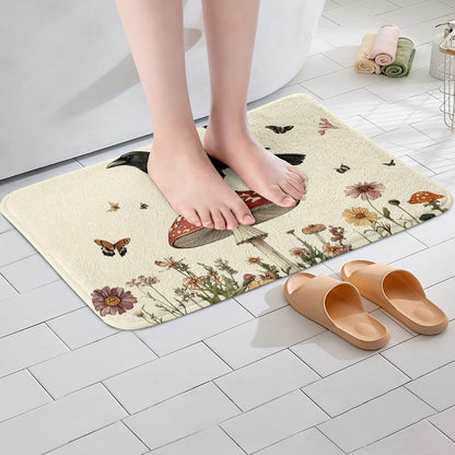 Erosebridal Yoga Bathroom Rugs Gradient Bath Mat,Meditation 20"X 32" Doormats Floor Mats for Kids Boys Girls Teens Lotus Art Non Slip Bath Rug