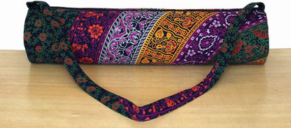 INDIAN CRAFT CASTLE ICC Yoga Mat Bag Carrier Full-Zip Exercise Yoga Mat Carry Bag for Women Men with Multi-Functional Storage Pockets and Adjustable Shoulder Strap 26X6 Inches