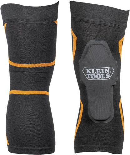 Klein Tools 60623 Knee Pad Compression Sleeve, Knee Support for Construction, Workers and Athletes, Black, M/L