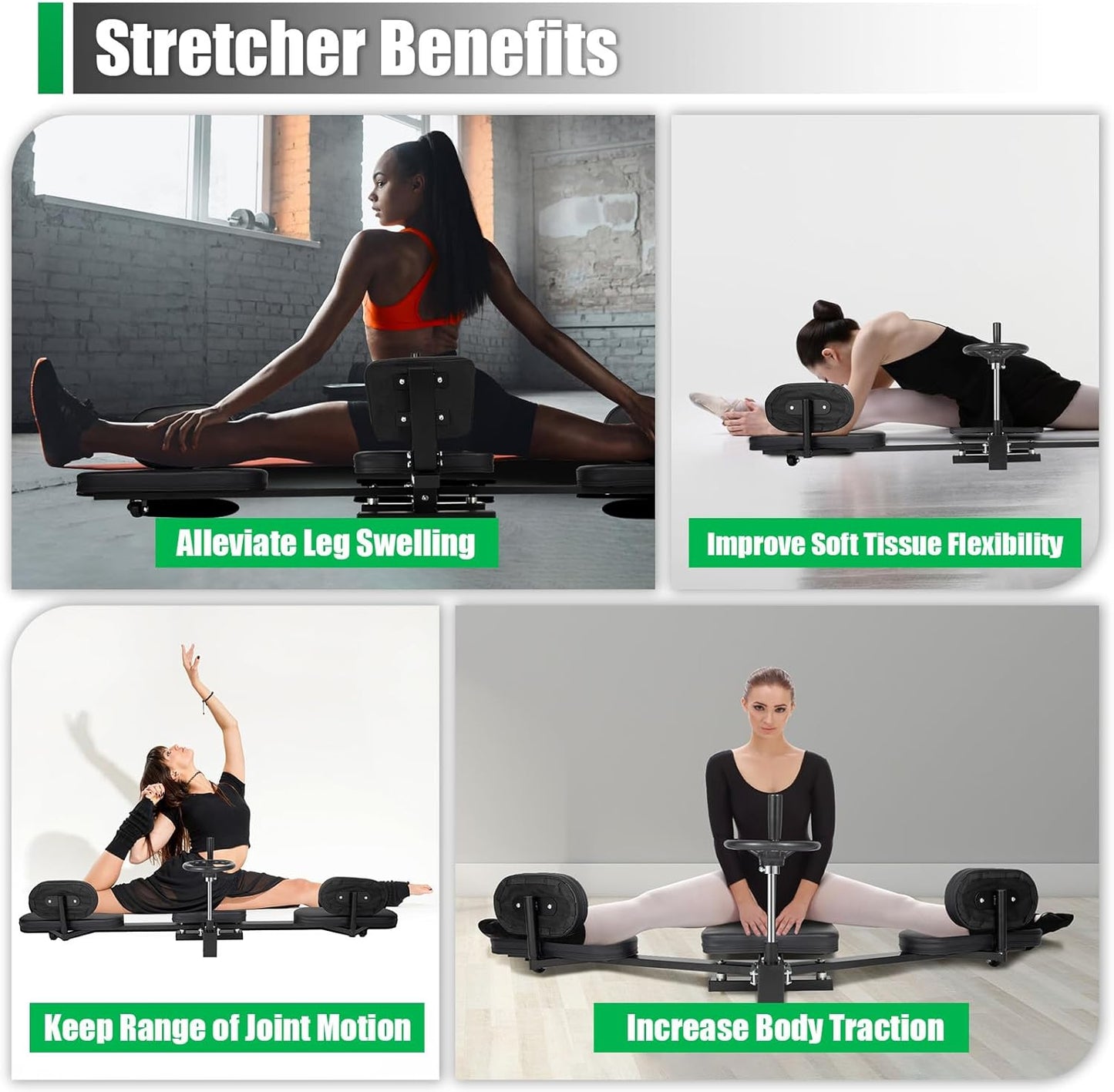 Leg Stretcher, 220/330Lbs Heavy Duty Split Machine for Leg Stretching, Leg Stretching Split Machine, Flexibility Stretching Equipment Black/Blue