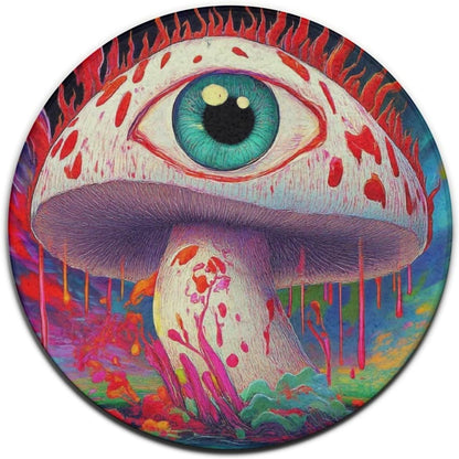 Home Decor Non Slip Kitchen Office Circle Rug, Machine Washable Modern Round Area Rug, Room Sofa Yoga Soft Round Carpet Purple Galaxy Trippy Space Astronaut Art, 36inch