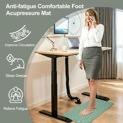 Portable Feet Acupressure Mat, Foldable Foot Massager Mat, Pressure Point Massage Pad, Anti Fatigue Office Standing Desk Pad, Stand Up Pad, Relieve Foot Pain