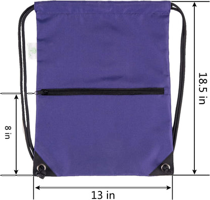 HOLYLUCK Drawstring Backpack Bag Sport Gym Sackpack - Colors B