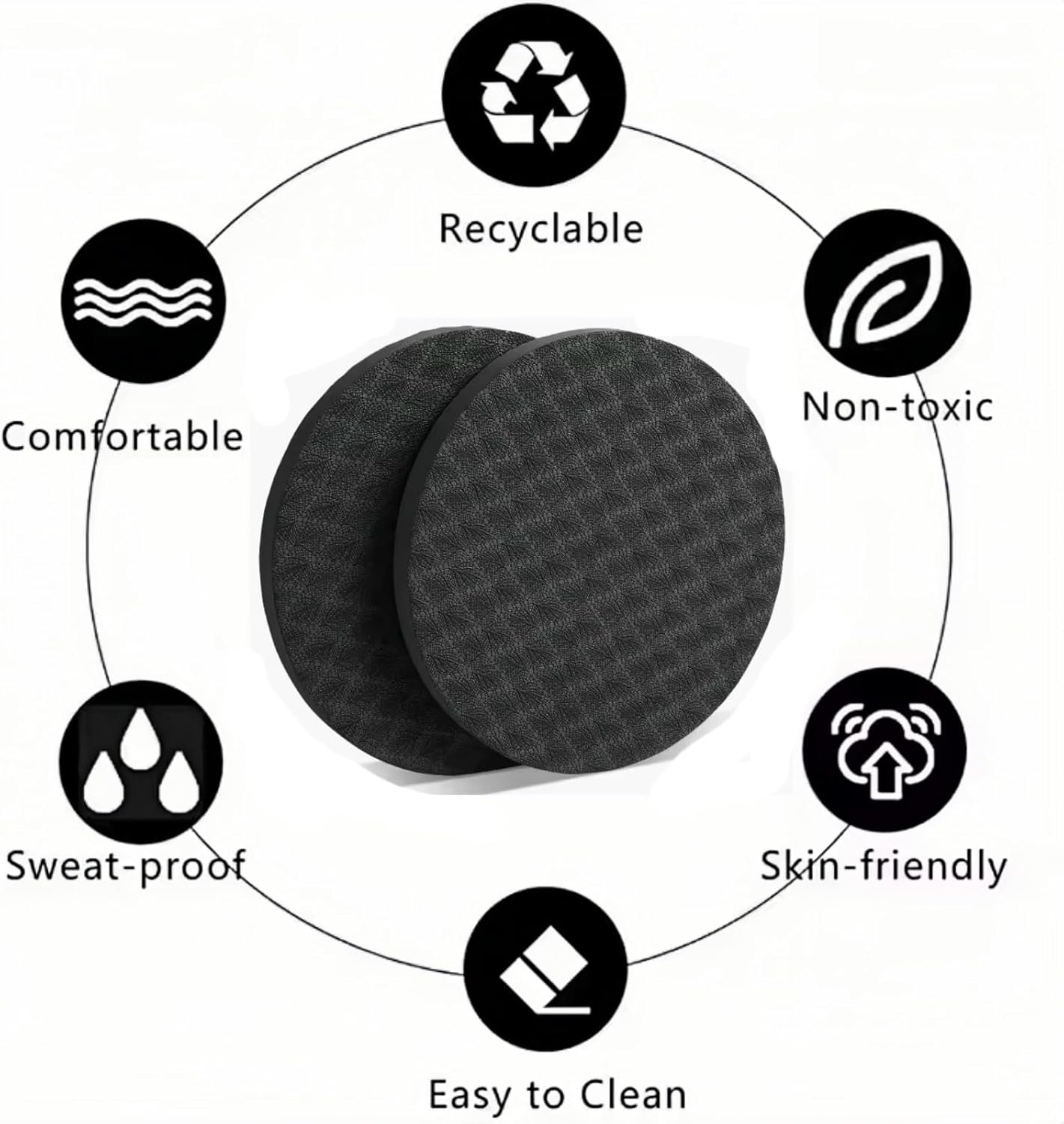 2-piece set yoga knee pads and exercise mats - super thick anti slip support for thick boards, gardening, push ups, knees, Pilates, and floor exercises - knees, elbows, wrists