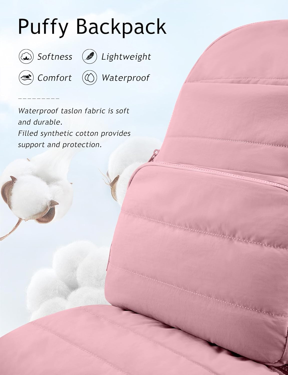 Uselike Travel Backpack for Women, 15.6 Inch Laptop Backpack, Quilted College Bookbag, Cute Work Backpacks, Water Resistant