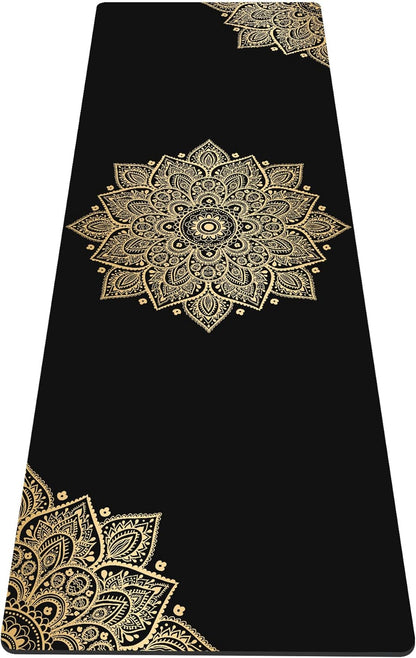 nuveti Yoga Mat Print Extra Thick TPE Non Slip Fitness Exercise Mat with Carrying Bag,72"x24" Extra Thick 6MM Exercise & Workout Mat for Yoga, Pilates Fitness and Floor Exercises - Colors B