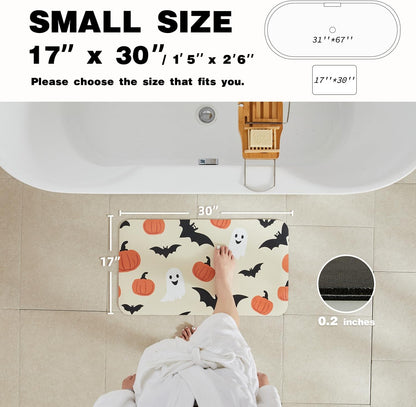 TYUU Bath Mat, Bathroom Rugs Non Slip Washable Thin Absorbent Quick Dry Bath Mat Fits Under Door Bathroom Floor Mat Perfect for Bath, Shower, or Sink 24"x36" Dark Grey
