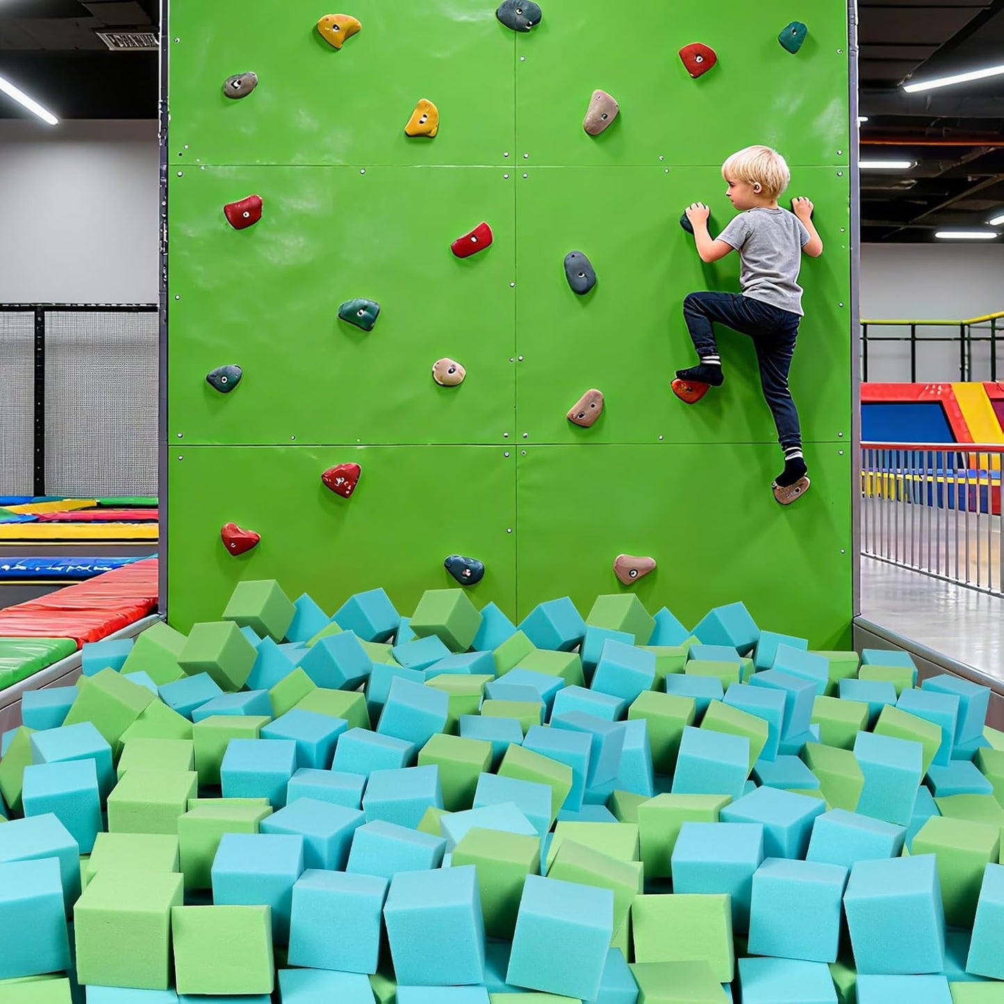 24PCS Foam Cubes 5"x5"x5"- Foam Pit Blocks Set, Soft Stacking Blocks for Indoor Games,Trampolines, Gymnastics, Parkour & Action Sport (6 Colors)