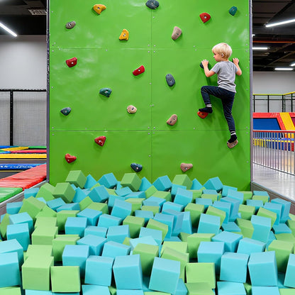 24PCS Foam Cubes 5"x5"x5"- Foam Pit Blocks Set, Soft Stacking Blocks for Indoor Games,Trampolines, Gymnastics, Parkour & Action Sport (6 Colors)