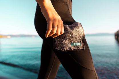 Facesoft Yoga Towel - Infused with Activated Charcoal to Detoxify and Sweat - Made with Eco-Friendly Aqua-Cotton Yarn - Biodegradable and Sustainable - All Ages