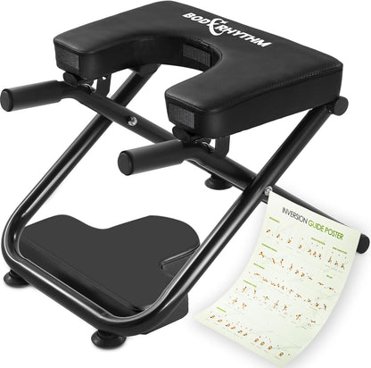 BODY RHYTHM Yoga Headstand Bench, Yoga Inversion Chair, Headstand Trainer for Relieve Stress, Improve Sleep & Digestion and Strength Training, Ideal for Home Workout, Fitness and Gym
