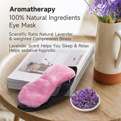 Umisleep Lavender Eye Mask, 0.45 lb Aromatherapy Weighted Eye Mask for Dry Eyes, Sleep Mask for Men Women, Hot Therapy Eye Cover for Compression Pain Relief, Eye Pillow for Puffy Eyes, Sinus Pain-Grey