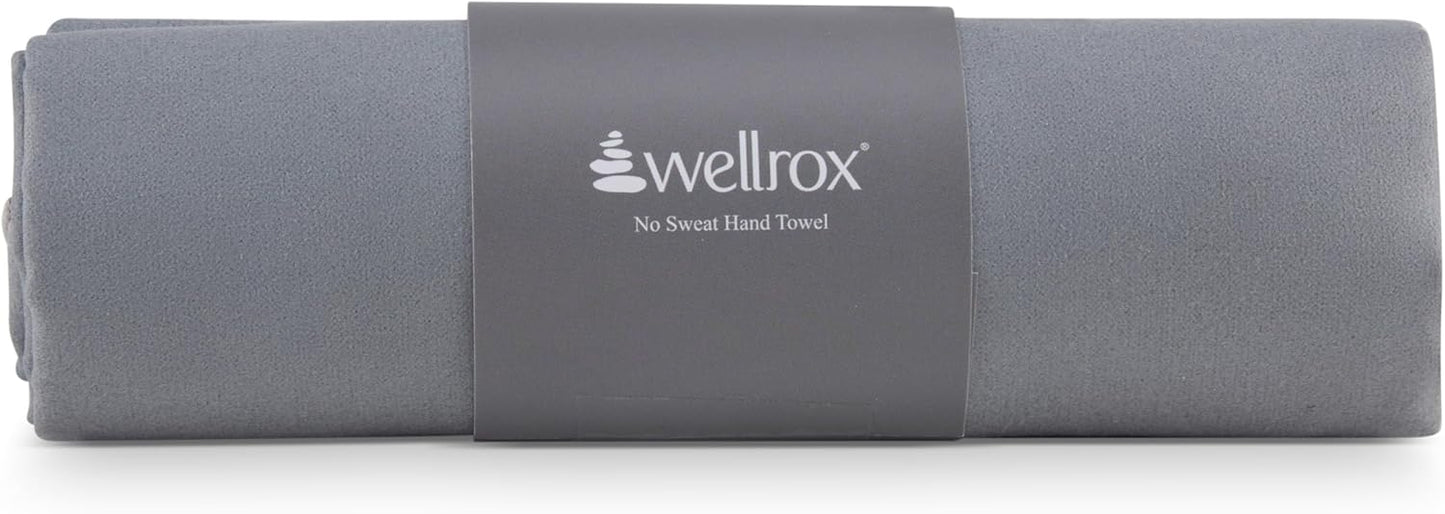 Wellrox Microfiber Yoga Hand Towel – Super Soft, Quick-Dry, Non Slip Yoga Towel for Hot Pilates, Gym & Workouts (26.5" x 16", Lavender)