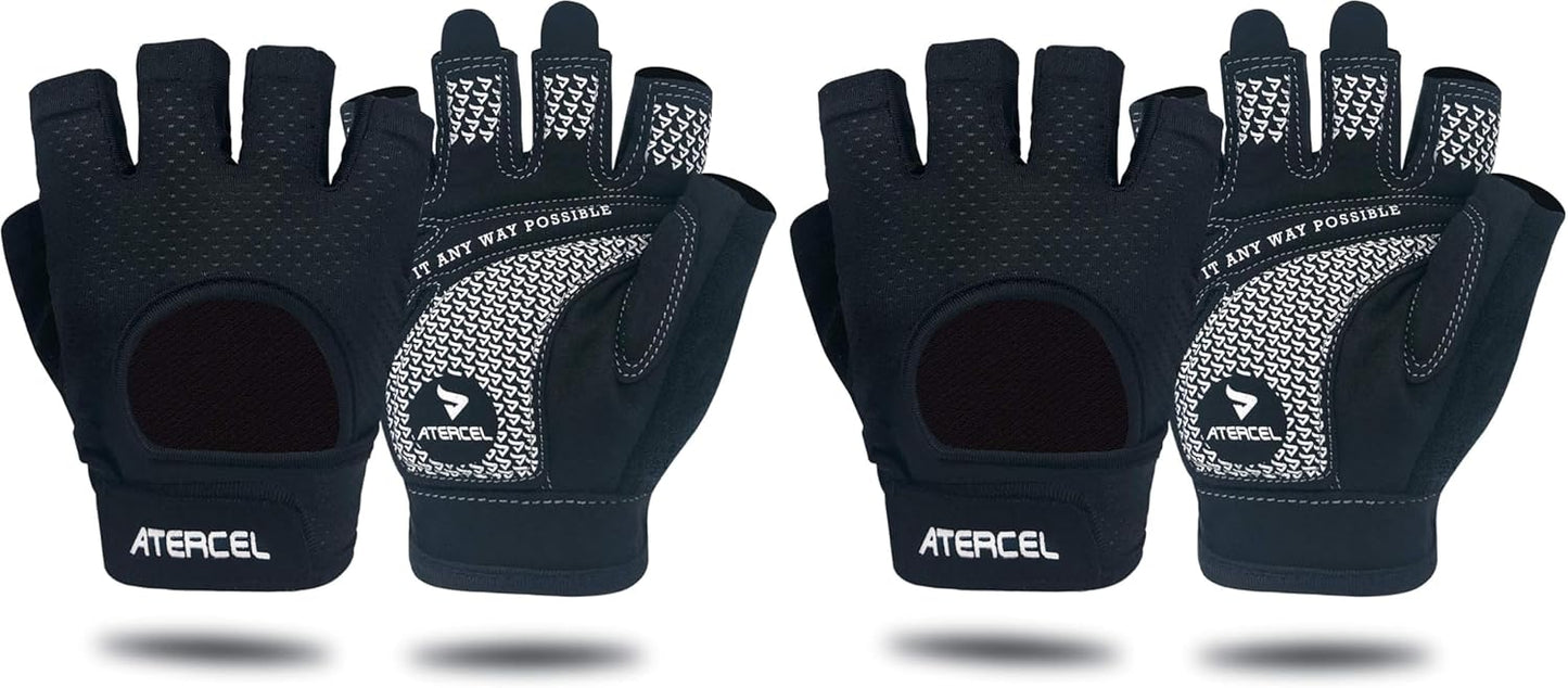 ATERCEL Weight Lifting Gloves Full Palm Protection, Workout Gloves for Gym, Cycling, Exercise, Breathable, Super Lightweight for Mens and Women