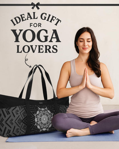 Gonex Yoga Mat Bag, Extra Canvas Gym Bag with Waterproof Pocket Metal Zipper, Fits Mat & Blocks, Stylish Yoga Mat Carrier for Women, Ideal for Yoga, Pilates, Workout, Travel