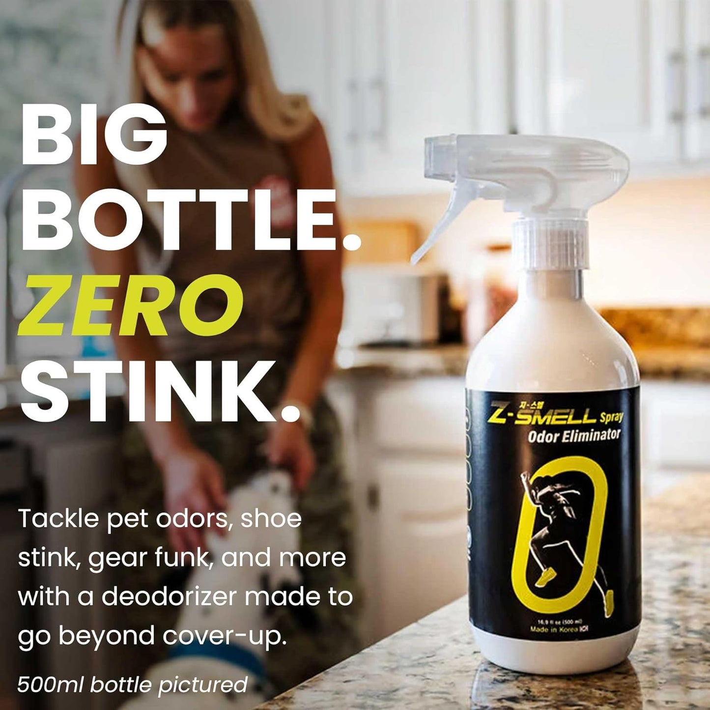 Z-Spray Odor Eliminator On-the-Go Spray – Unscented Deodorizer for Shoes, Pets, Gear, Car & Home – Lasting Smell Remover, Safe for Kids & Animals – Made without Harsh Chemicals – 100mL