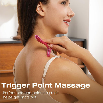 lifechill Trigger Point Massage Tool for Deep Tissue Massage & Gua Sha, HSA Muscle Scraper Tool for Full Body Pain Relief, FSA Eligible Items Thumb Saver Acupressure Tool, Fathers Day Dad Gifts