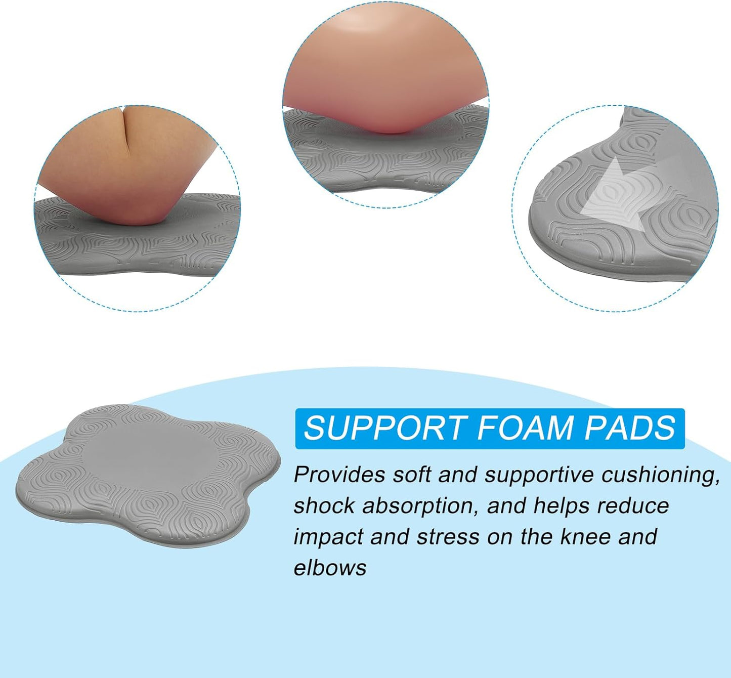 PATIKIL Yoga Knee Pads Cushion PU Foam Yoga Knee Mat Extra Thick Pilates Kneeling Pad for for Women Men Wrist Hands Head Exercise