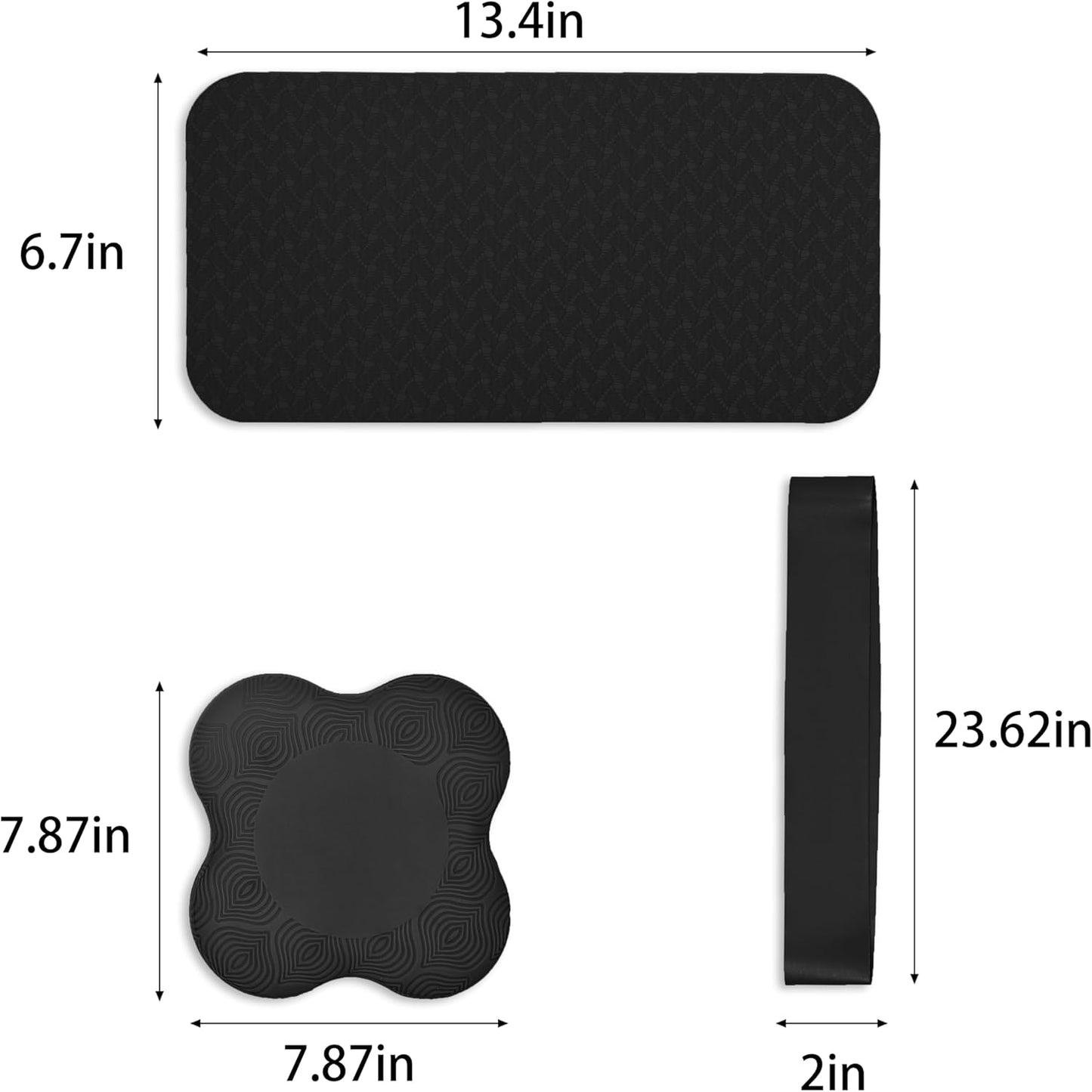Yoga Knee Support Pad for Women Pilates Kneeling Cushion | Elbows Wrist Hands Head Foam Extra Thick Men Exercise Knees Pads Set of 6 Pieces